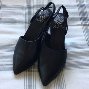 Black sling backs